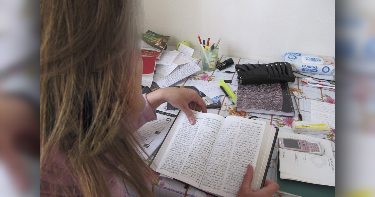 Woman reading her Bible