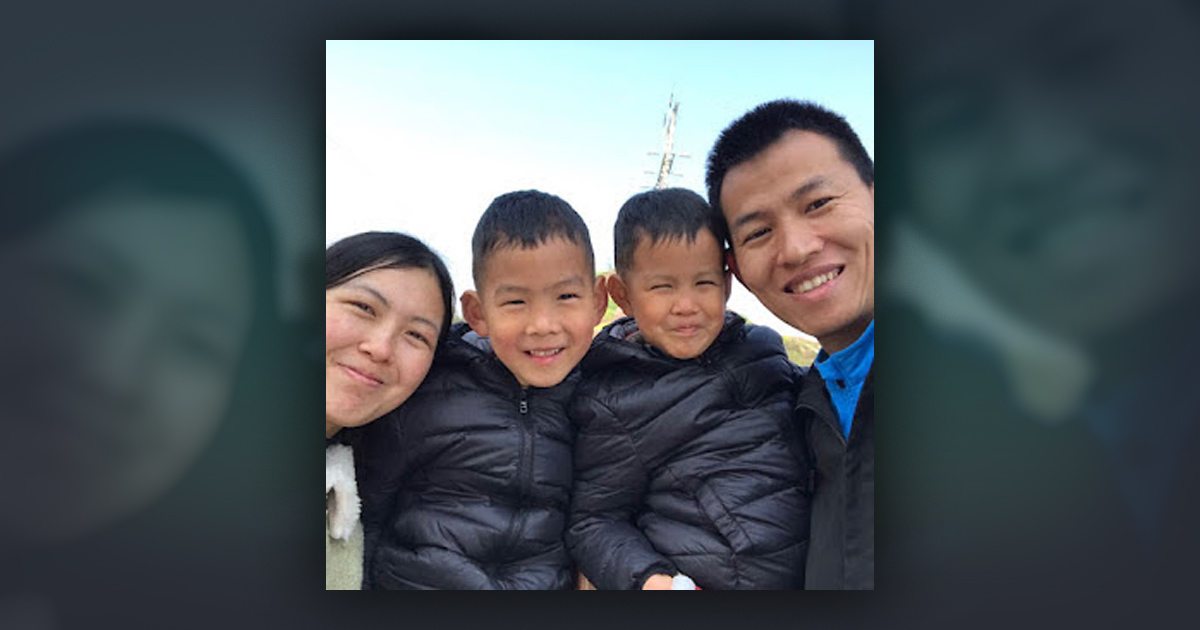 Dai Zhichao, his wife, and two boys - Photo: ChinaAid