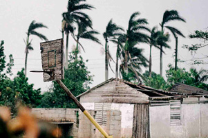 A hurricane in Cuba