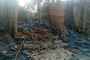 A burned home in the 2008 attacks - Photo: Mangalorean.com