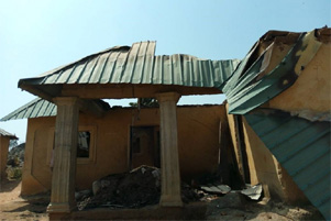 One of many buildings destroyed in the ongoing violence in Nigeria. - Photo: World Watch Monitor www.worldwatchmonitor.org