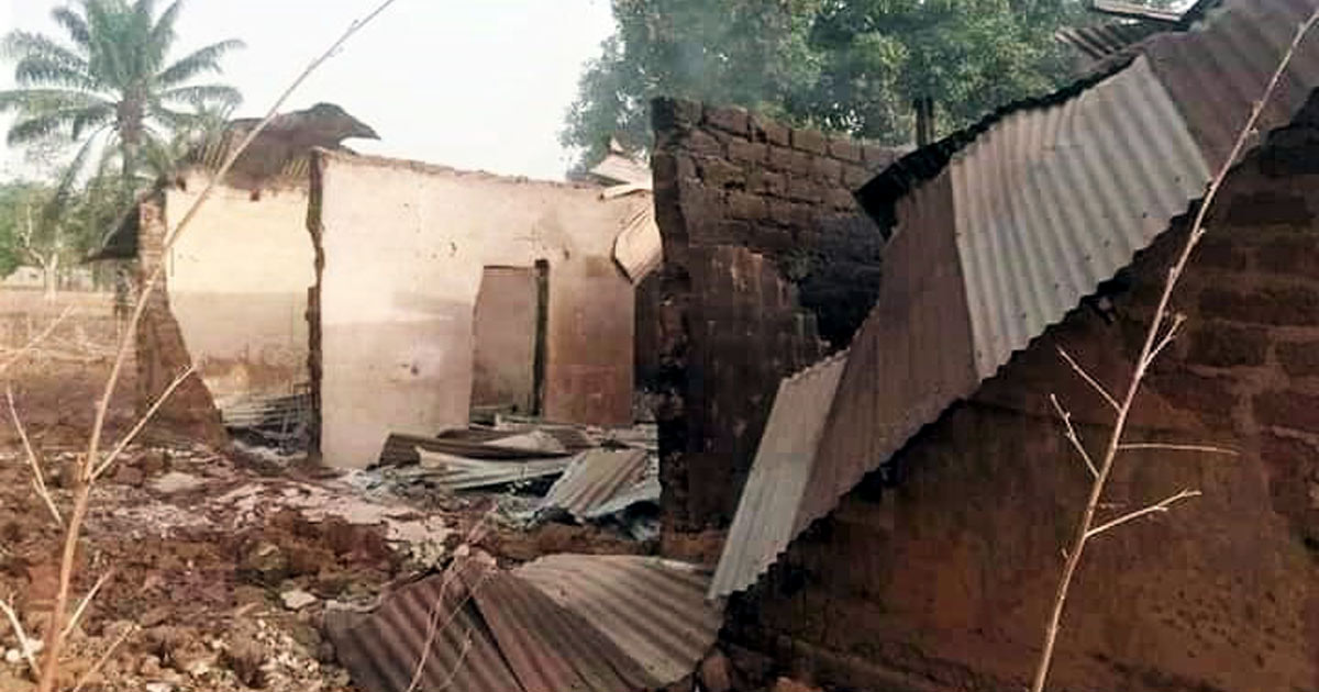 Rubble of a home