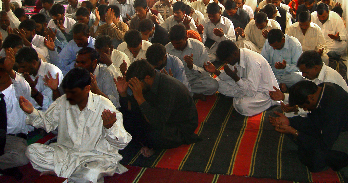 Men praying