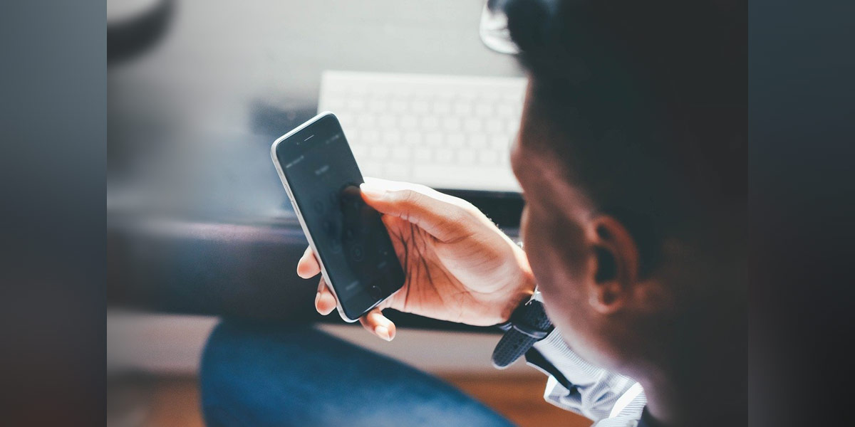 Man checking his phone